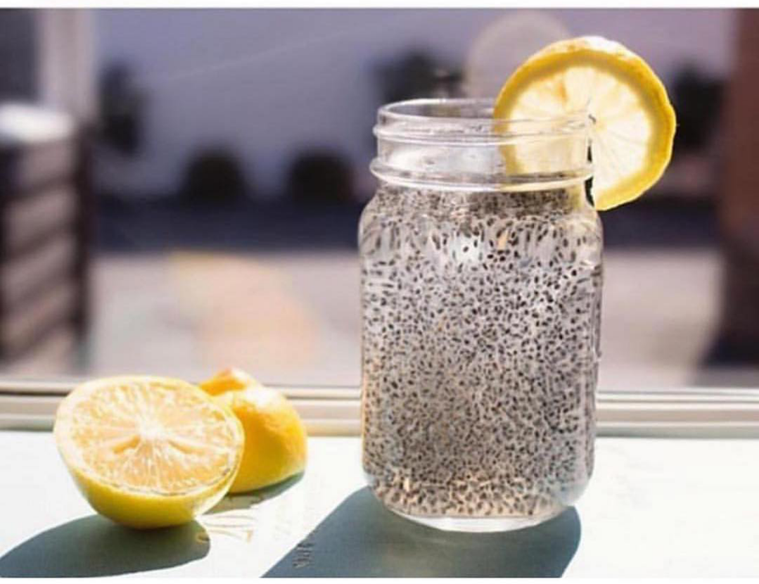 Lemon And Chia Water For Fat Burning.