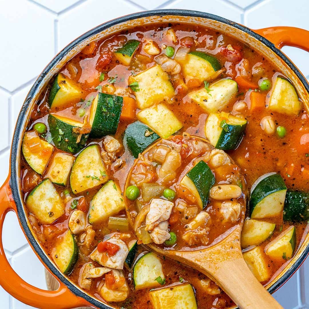 How To Make 1 Of The Best Protein-Packed Chicken Minestrone Soups.