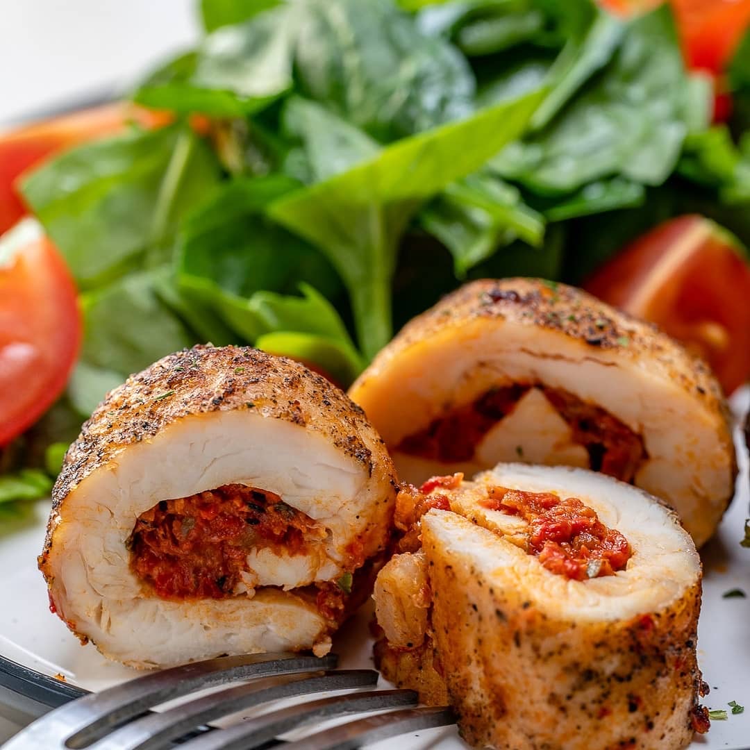 Tomato And Roasted Red Pepper Chicken Rollatini, 1 Of The Spicy And Satisfying Recipe