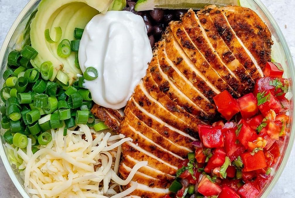 Grilled Chicken Burrito Salad Bowl, Number 1 Most Delicious.