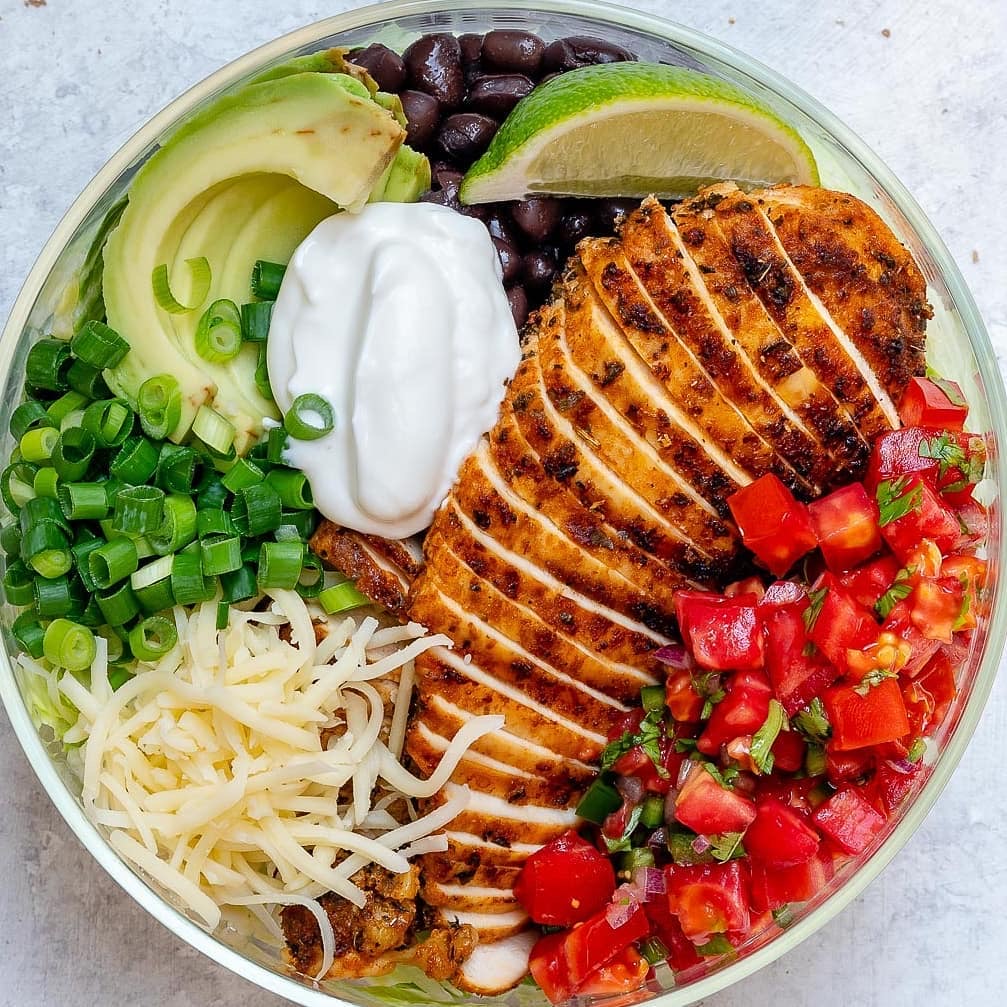 Grilled Chicken Burrito Salad Bowl, Number 1 Most Delicious.