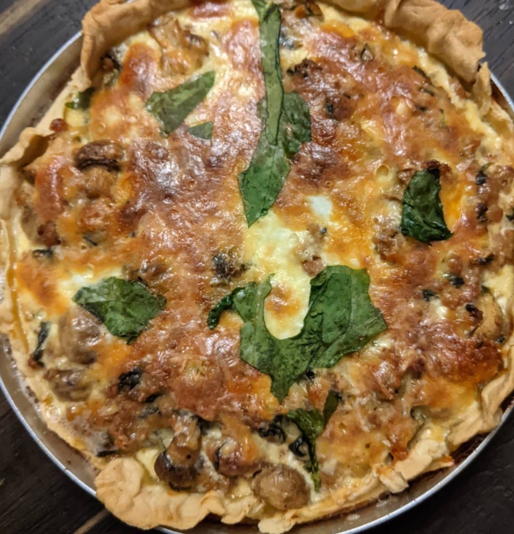 How To Make Chicken And Mushroom Quiche.