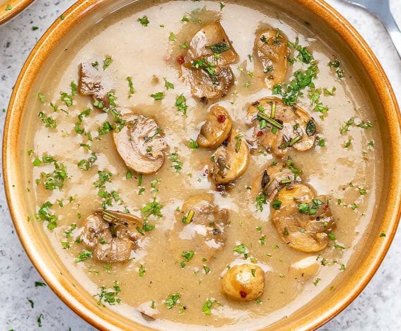 Slow Cooker Creamy Mushroom Soup,1 Of The Best Belly-Filling Soup.