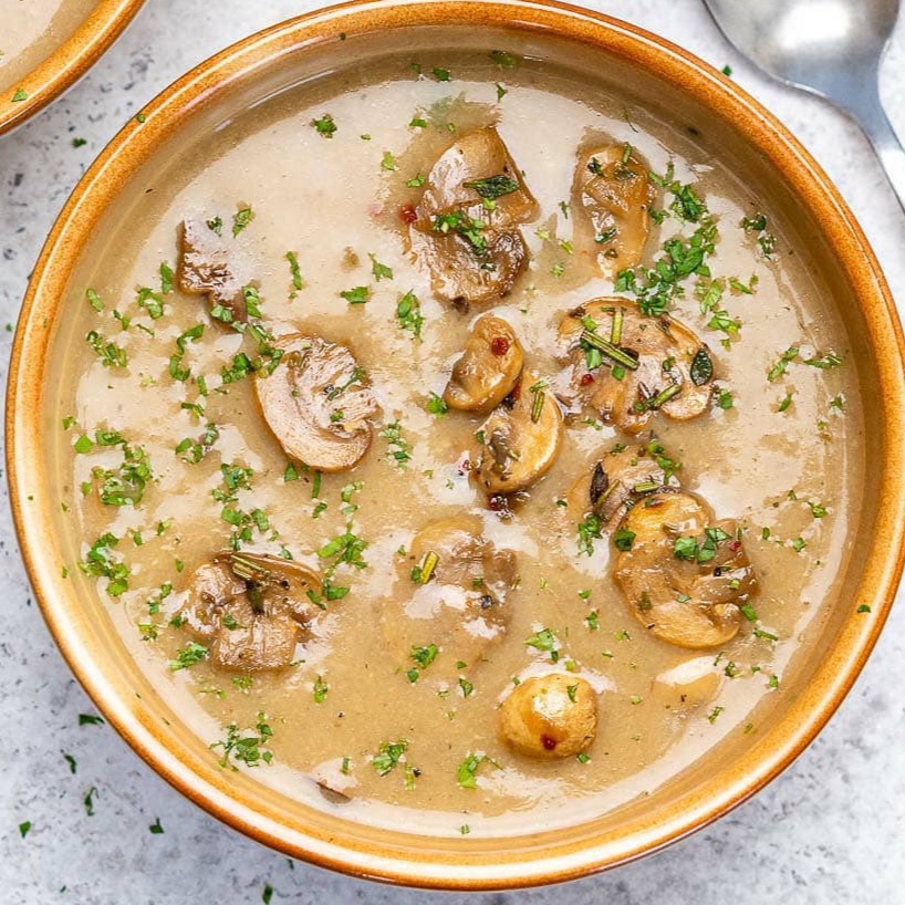 How To Make Slow Cooker Creamy Mushroom Soup.