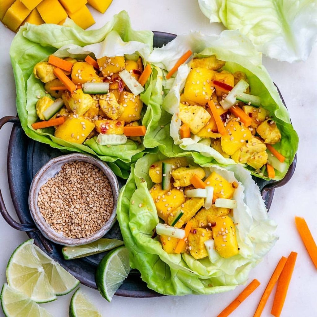 How To Make Mango Chicken Lettuce Wraps