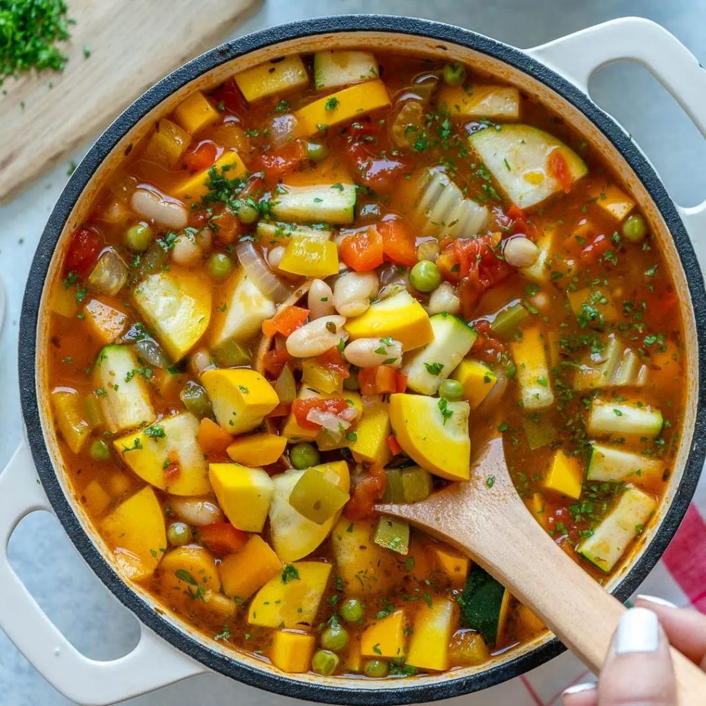 Nourishing cold weather minestrone soup