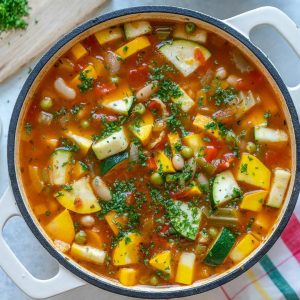 Nourishing Cold Weather Minestrone Soup.