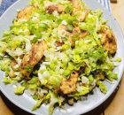 Caesar Salad With Marinated Chicken.